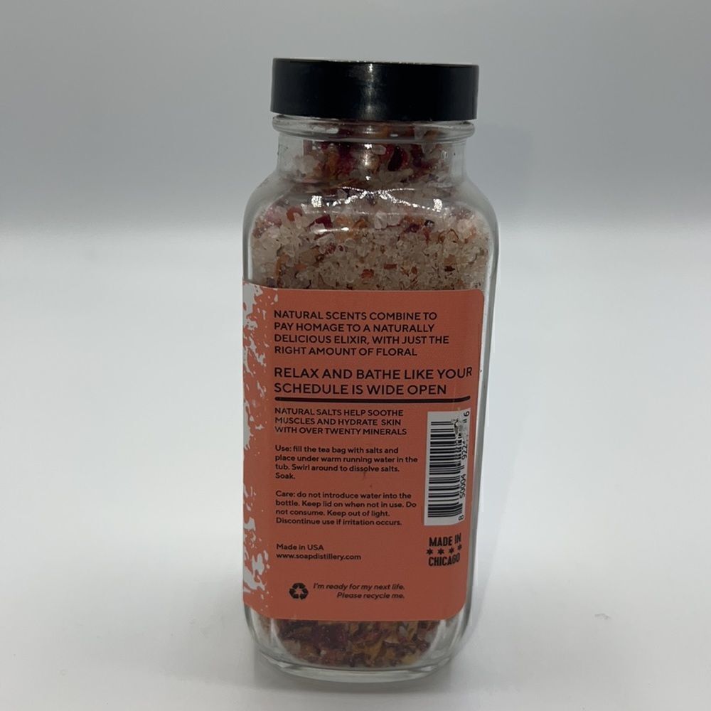 SOAP DISTILLERY Rose Mineral Salt Soak-9.5 fl oz NEW! - Picture 2 of 2